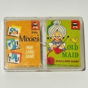Vintage Ed-U-Cards 1967 Old Maid & Mixies in Hard Plastic Case Complete W‎ Inst.